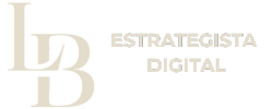 Versão horizontal da logo da empresa LB Estrategista Digital em Balneário Camboriú.